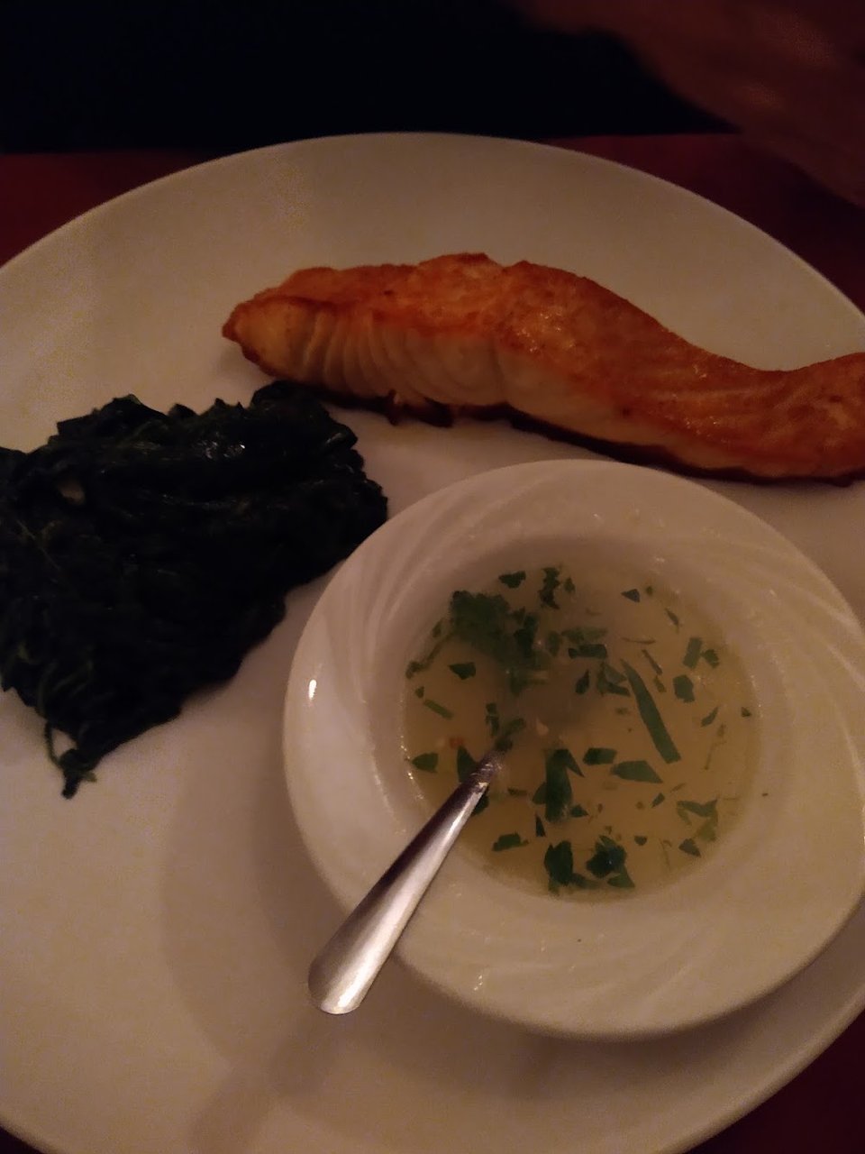 Salmon with Spinach